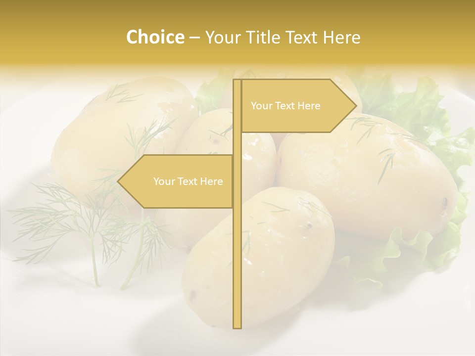 Plate Potato Boiled PowerPoint Template