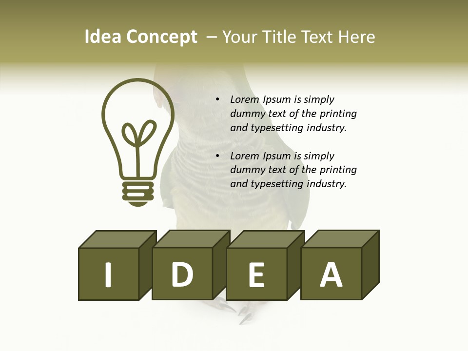 Animal Bird Green PowerPoint Template