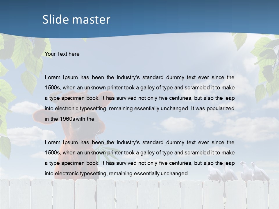 Fence Graze Nobody PowerPoint Template