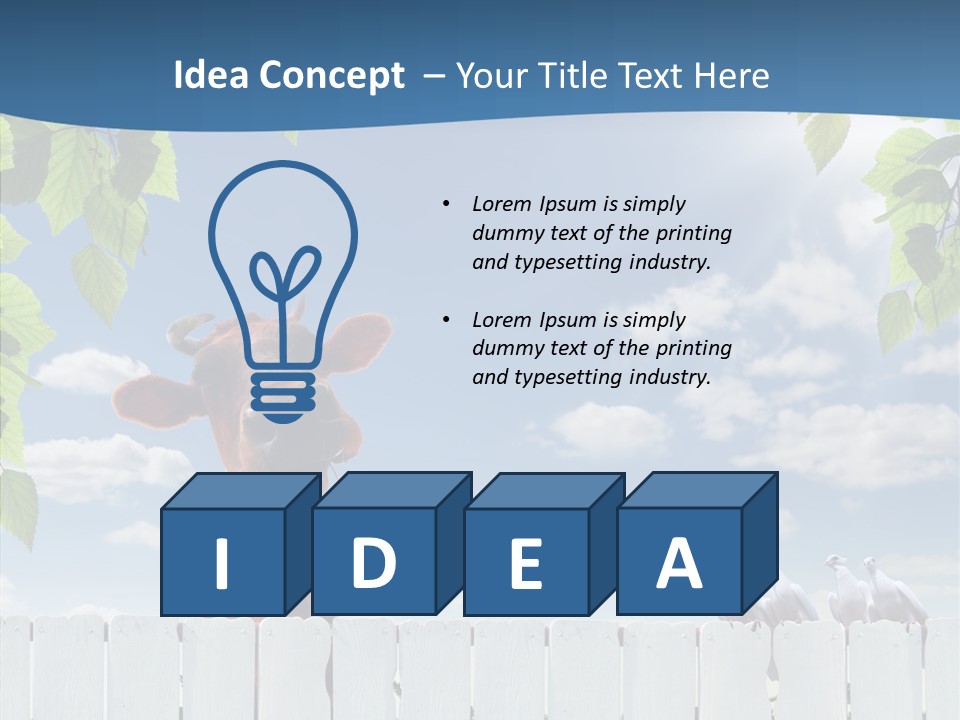 Fence Graze Nobody PowerPoint Template