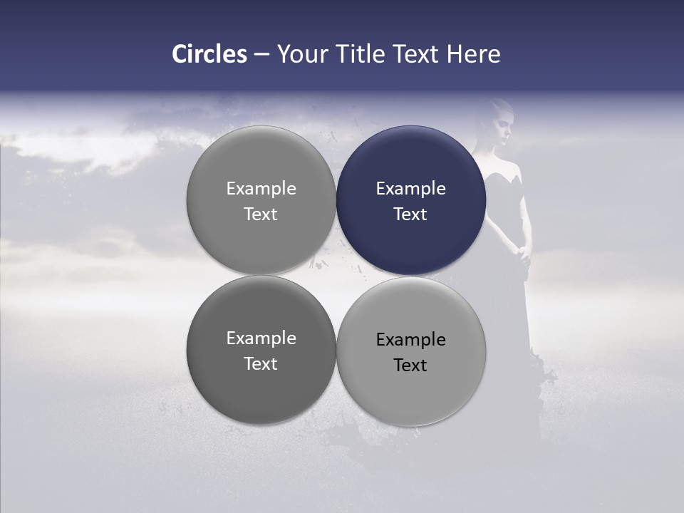 Drop Girl Moon PowerPoint Template