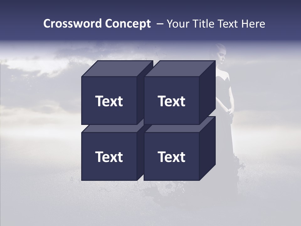Drop Girl Moon PowerPoint Template
