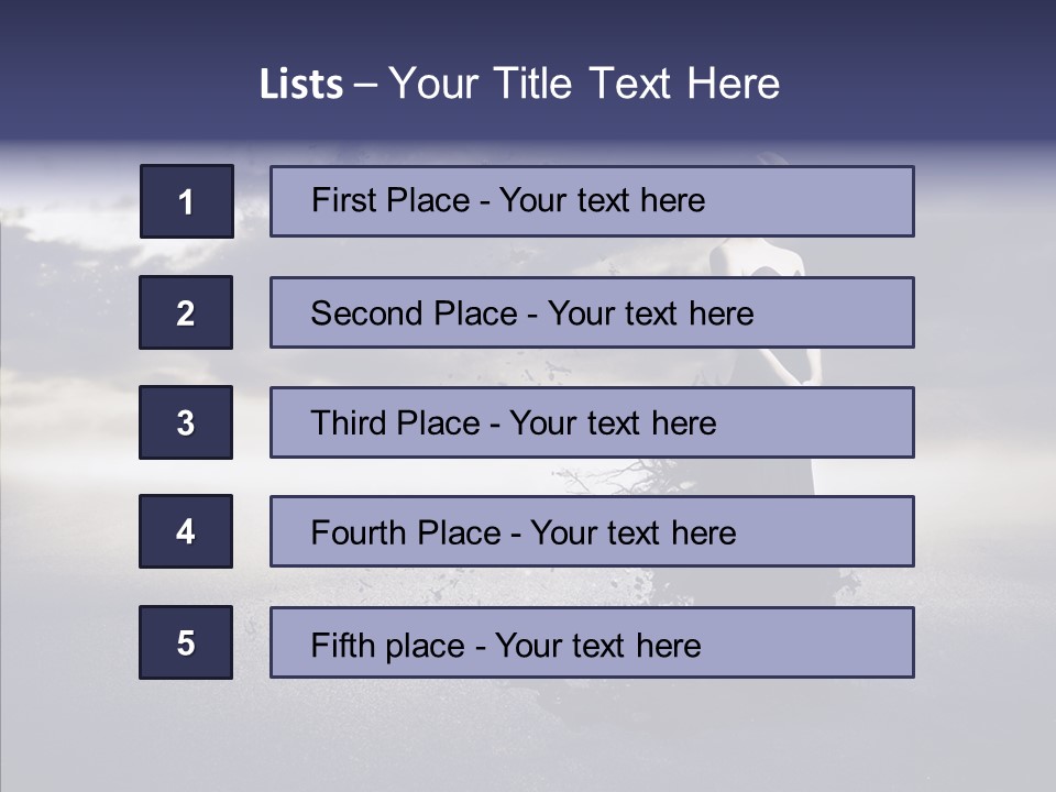 Drop Girl Moon PowerPoint Template