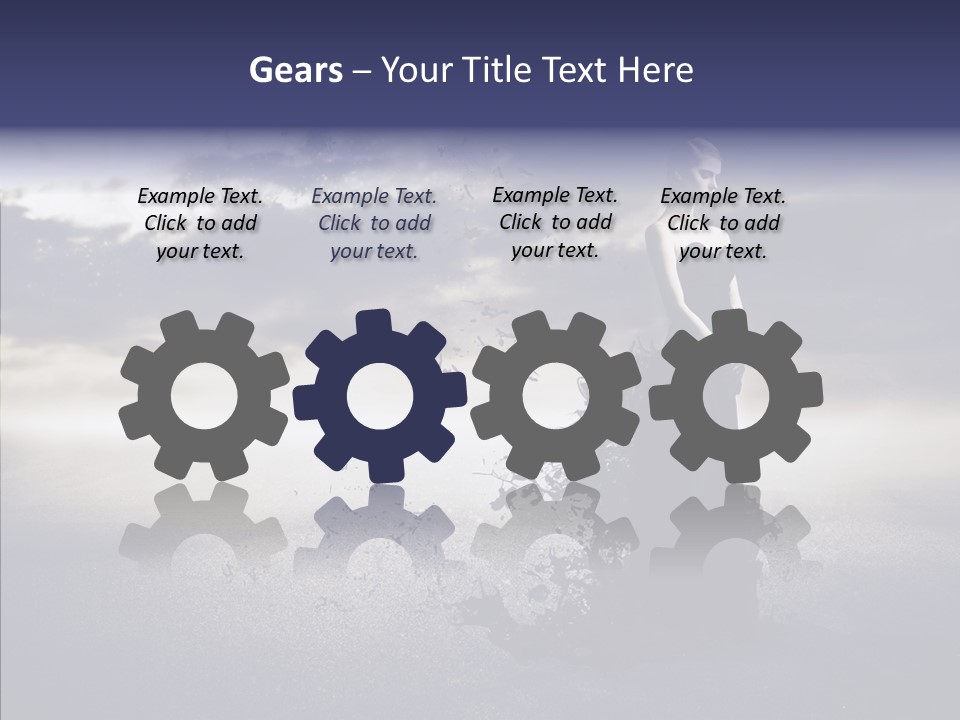 Drop Girl Moon PowerPoint Template