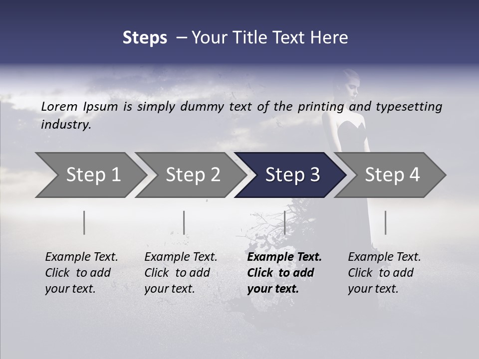 Drop Girl Moon PowerPoint Template