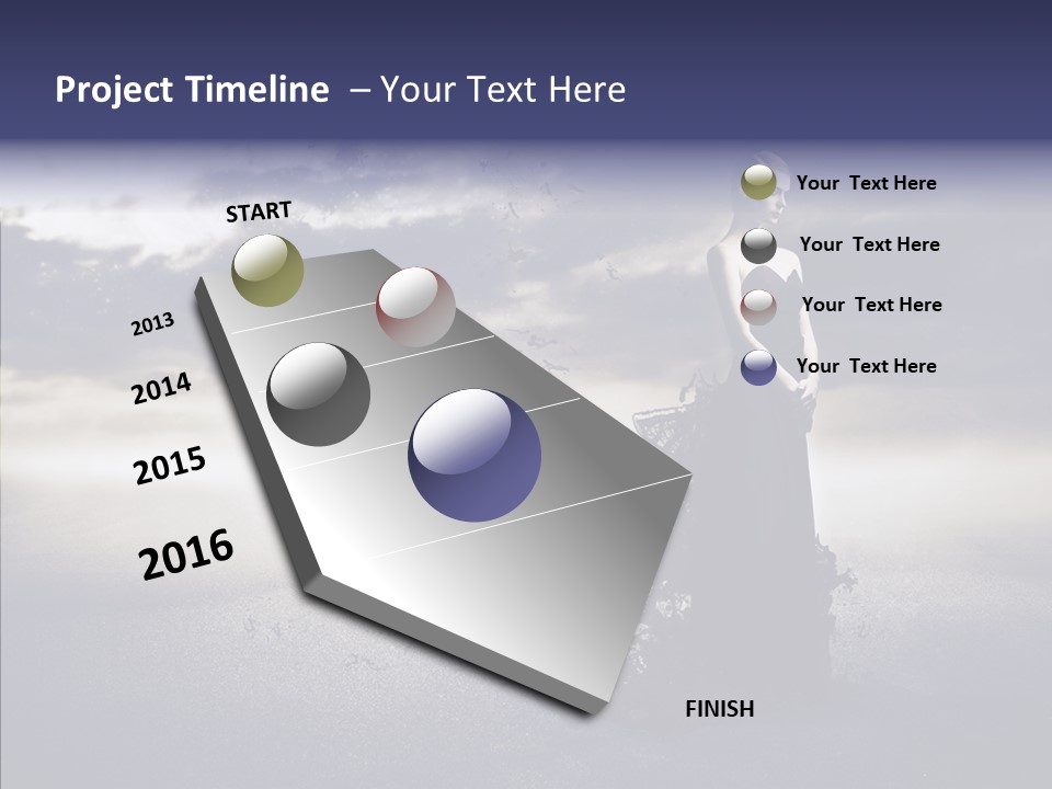 Drop Girl Moon PowerPoint Template