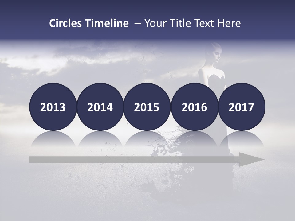 Drop Girl Moon PowerPoint Template