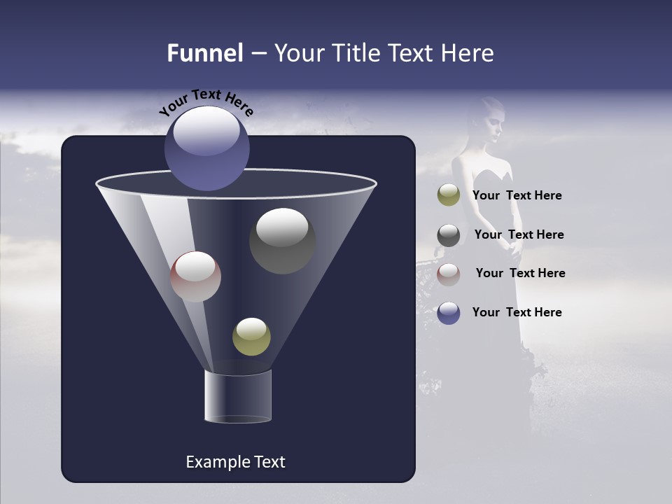 Drop Girl Moon PowerPoint Template