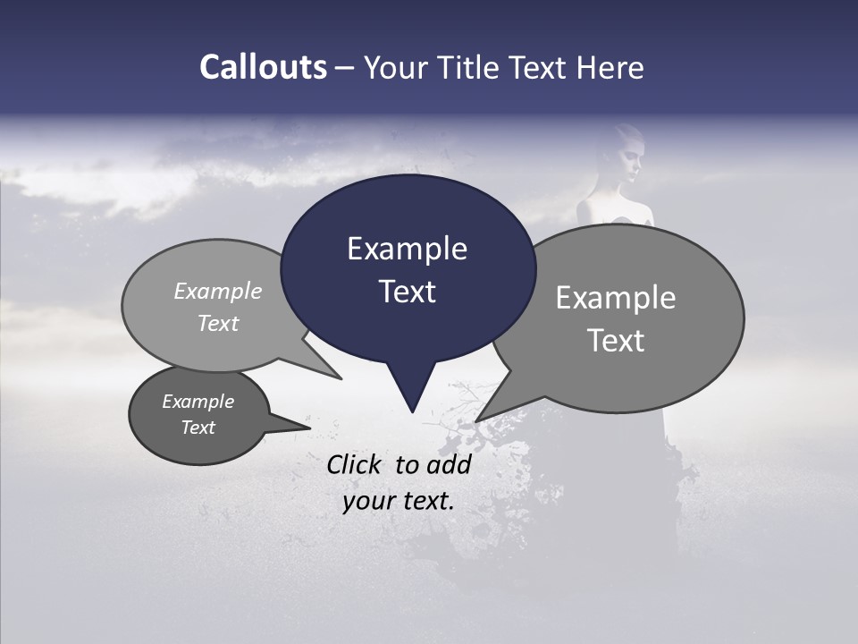 Drop Girl Moon PowerPoint Template