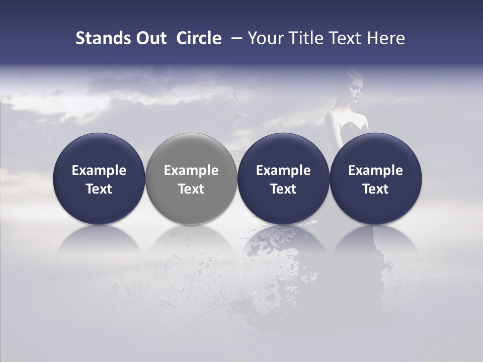 Drop Girl Moon PowerPoint Template