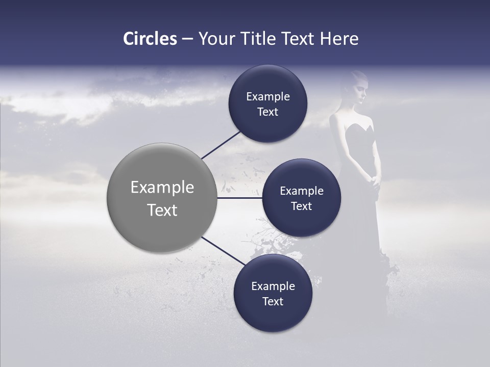 Drop Girl Moon PowerPoint Template