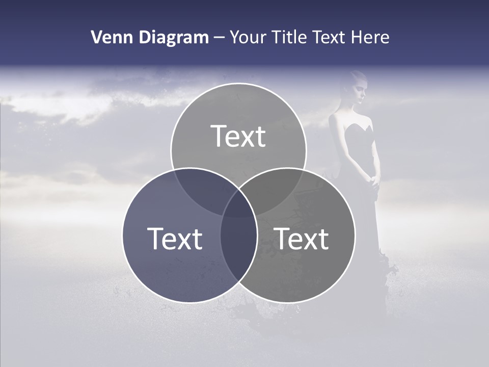 Drop Girl Moon PowerPoint Template