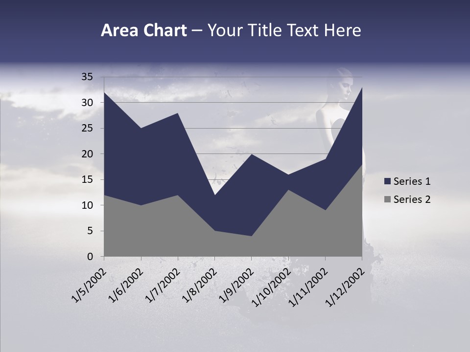 Drop Girl Moon PowerPoint Template