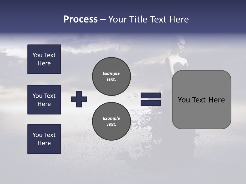 Drop Girl Moon PowerPoint Template