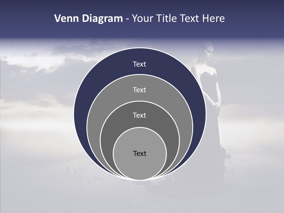 Drop Girl Moon PowerPoint Template