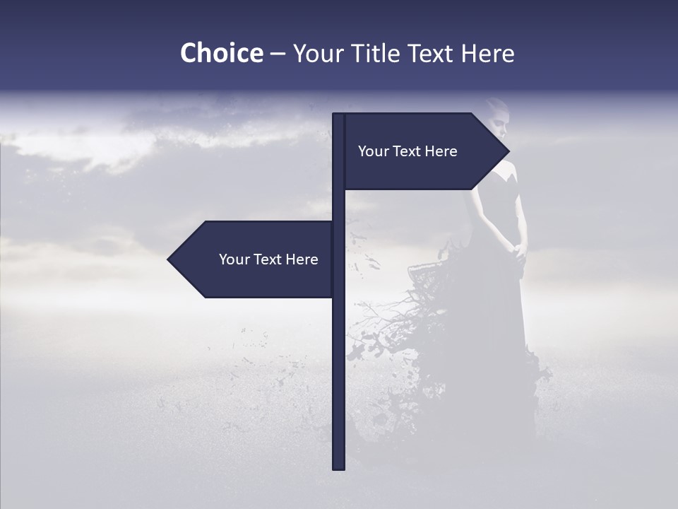 Drop Girl Moon PowerPoint Template