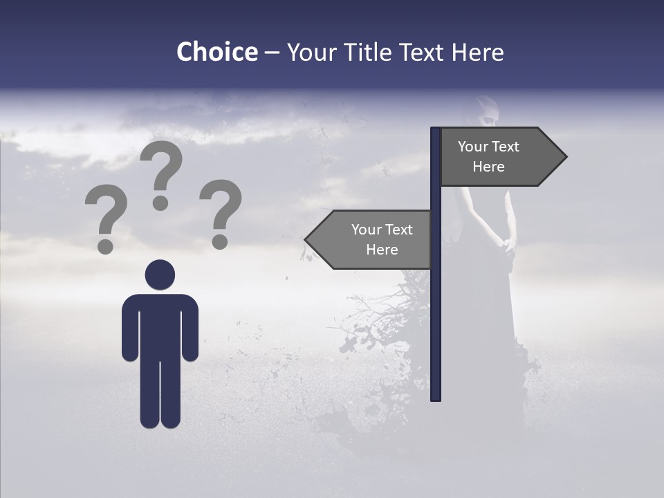 Drop Girl Moon PowerPoint Template