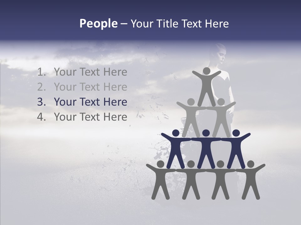 Drop Girl Moon PowerPoint Template