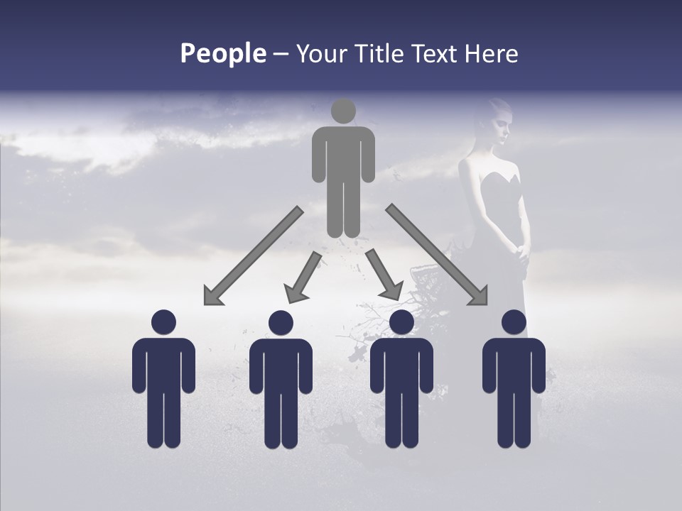 Drop Girl Moon PowerPoint Template