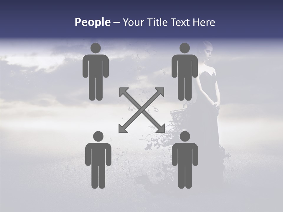 Drop Girl Moon PowerPoint Template