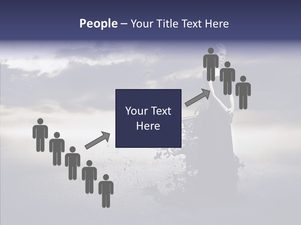 Drop Girl Moon PowerPoint Template