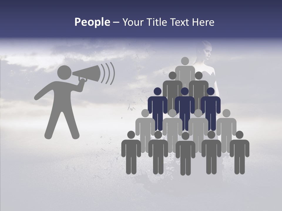 Drop Girl Moon PowerPoint Template