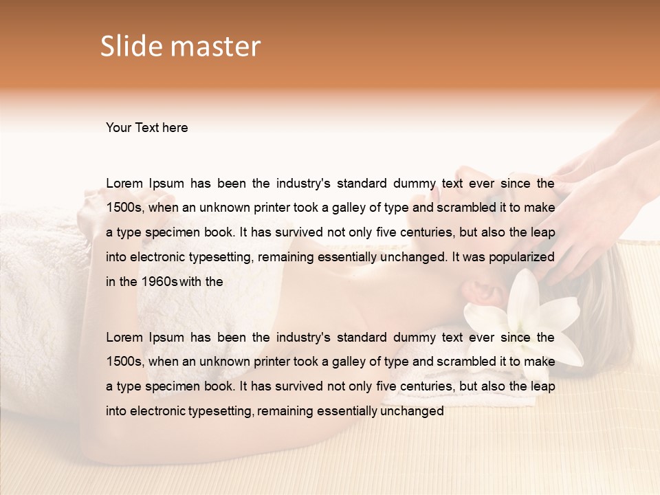 Isolated Pleasure Mat PowerPoint Template