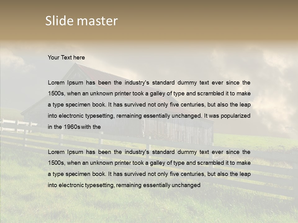 America Field Grass PowerPoint Template