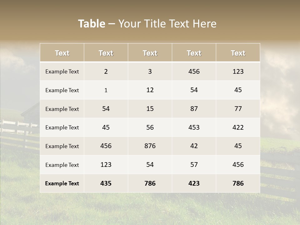 America Field Grass PowerPoint Template