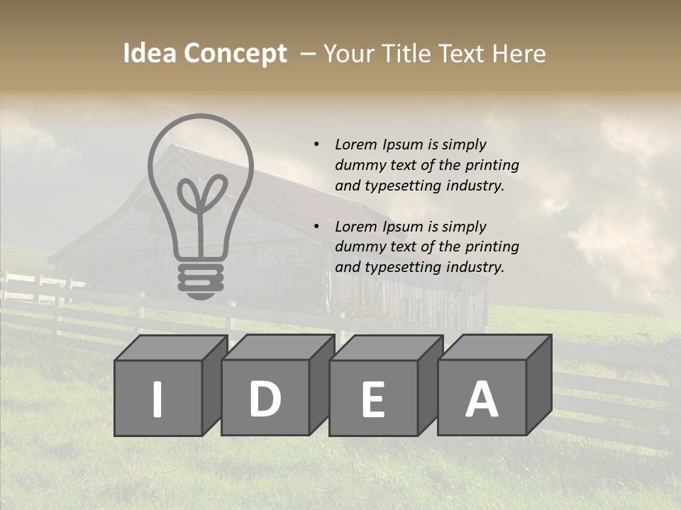 America Field Grass PowerPoint Template