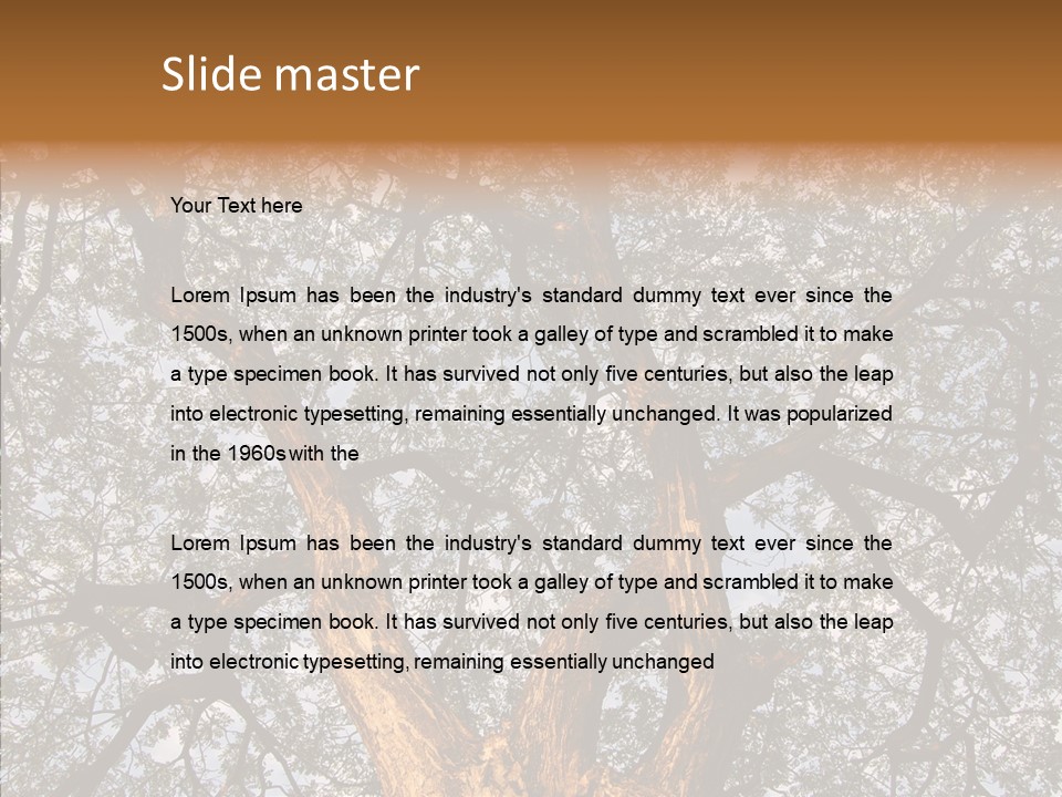 Towering Wood Limb PowerPoint Template