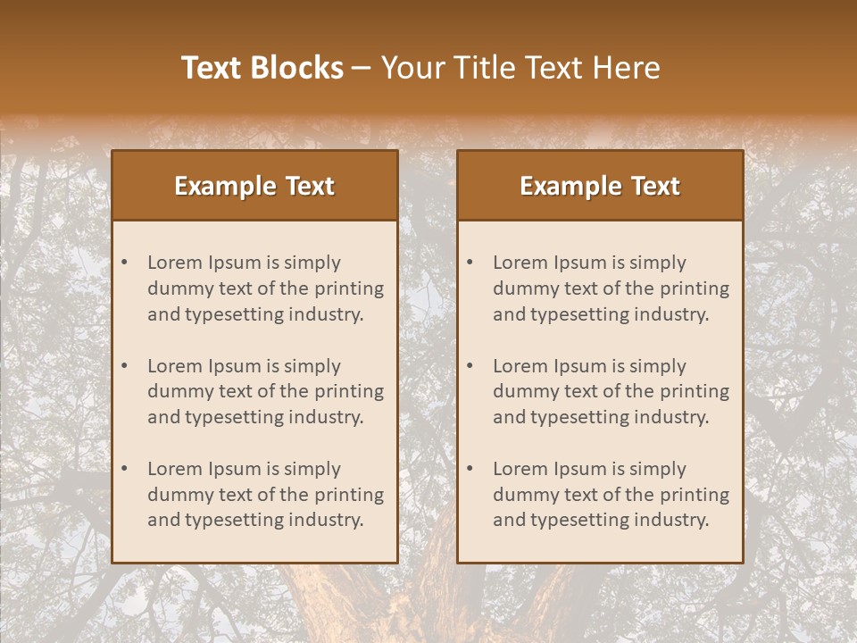 Towering Wood Limb PowerPoint Template