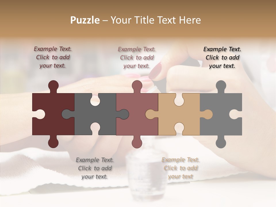 Manicure Applying People PowerPoint Template