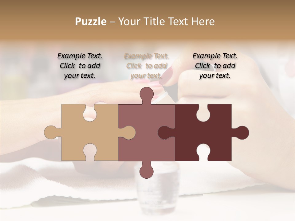 Manicure Applying People PowerPoint Template