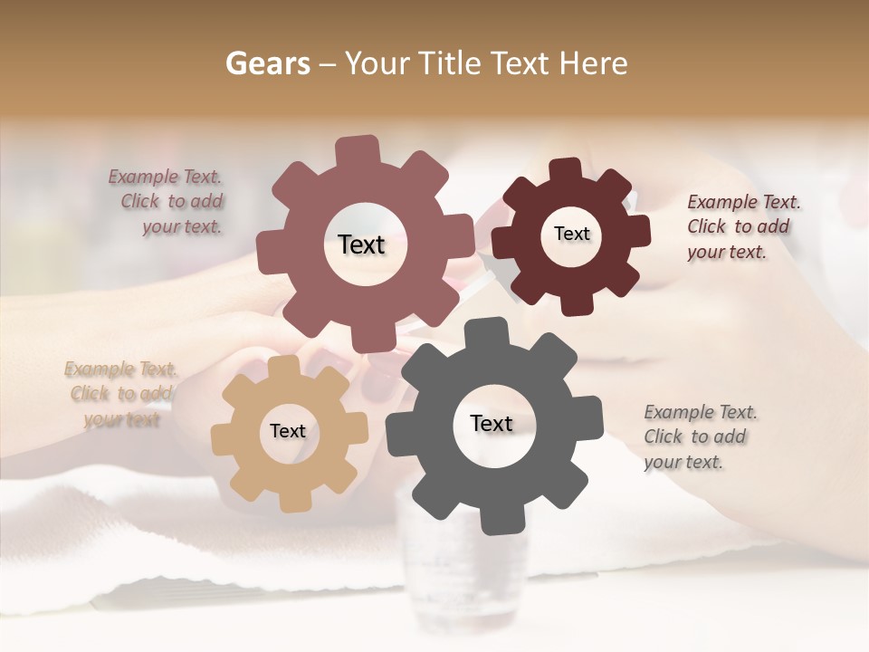 Manicure Applying People PowerPoint Template