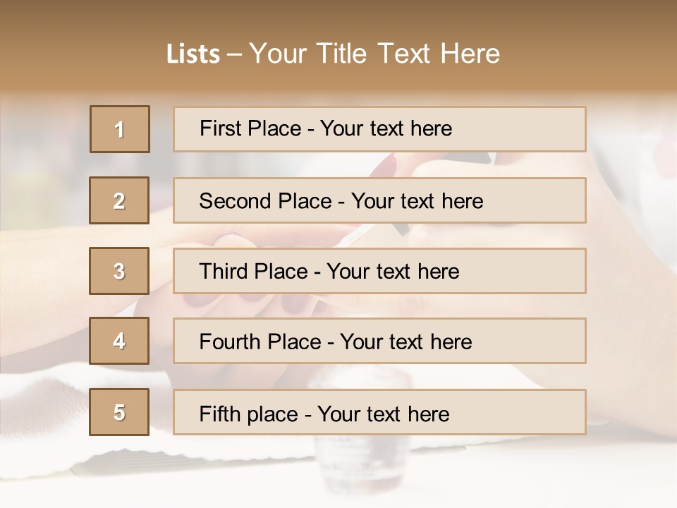 Manicure Applying People PowerPoint Template
