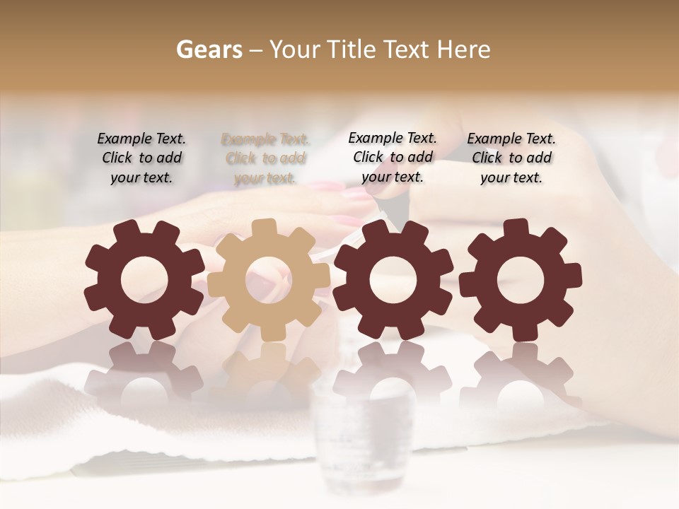 Manicure Applying People PowerPoint Template