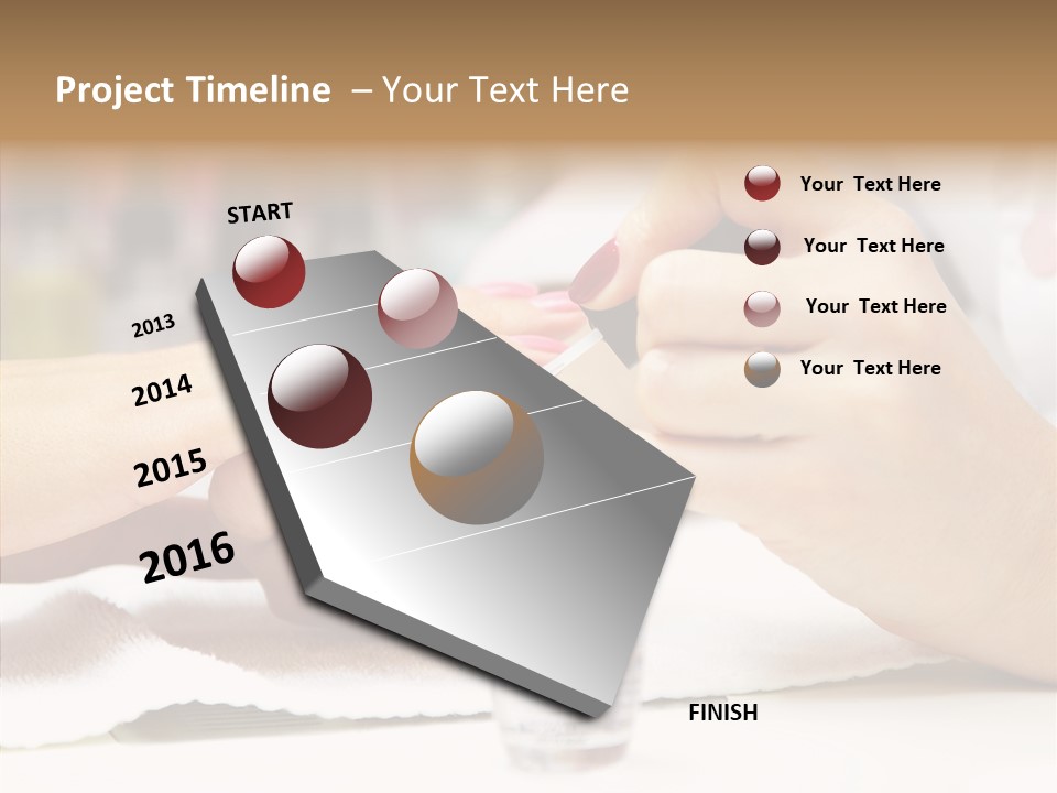 Manicure Applying People PowerPoint Template