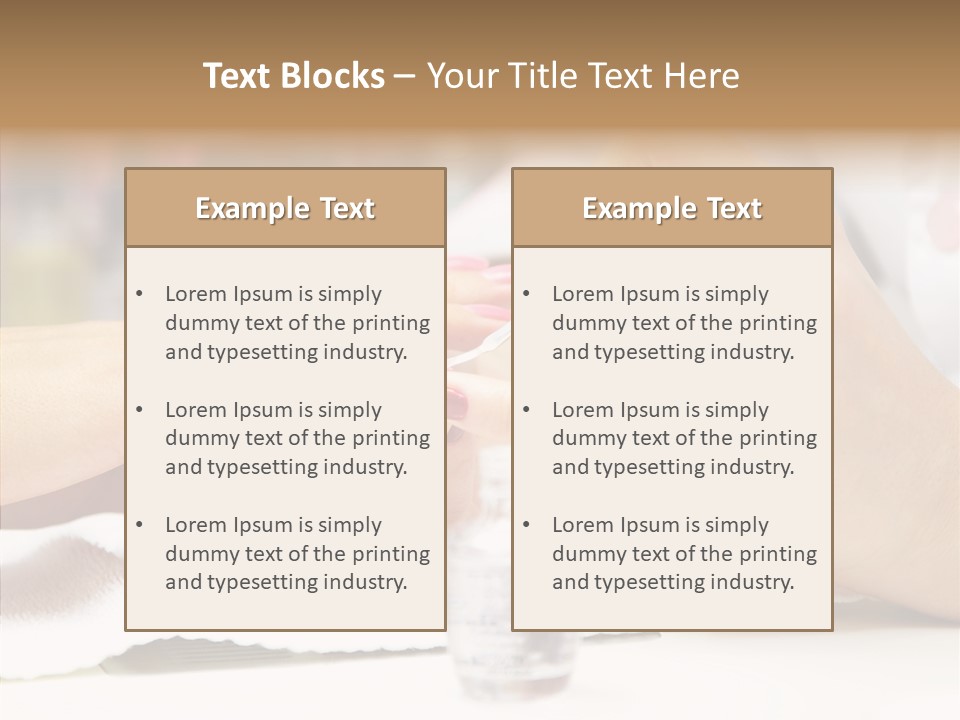 Manicure Applying People PowerPoint Template