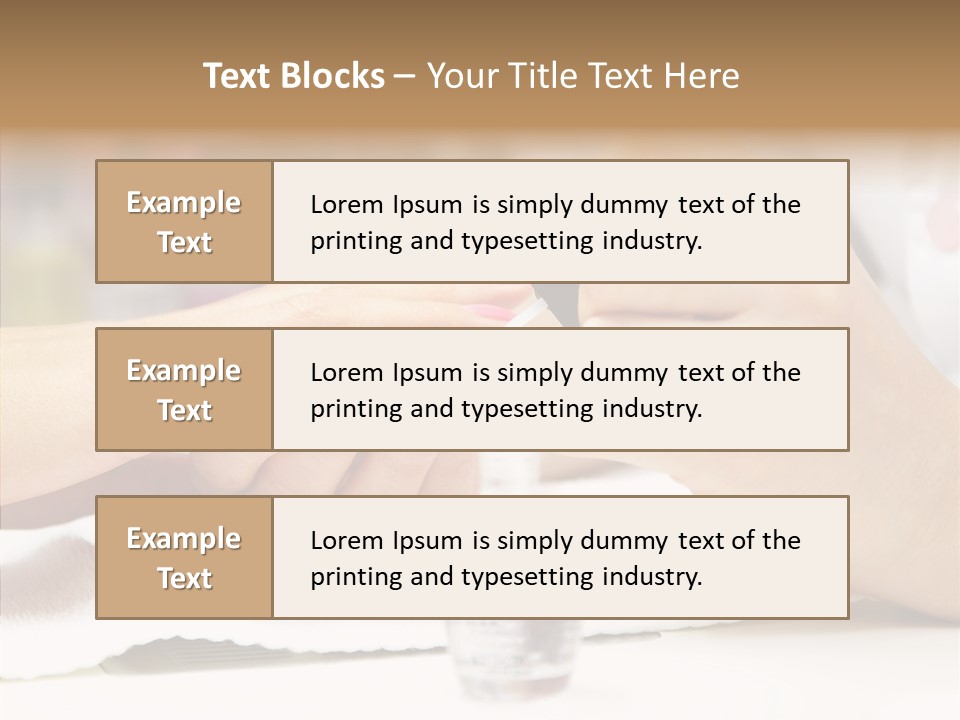 Manicure Applying People PowerPoint Template