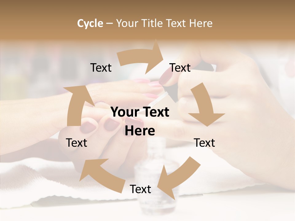 Manicure Applying People PowerPoint Template