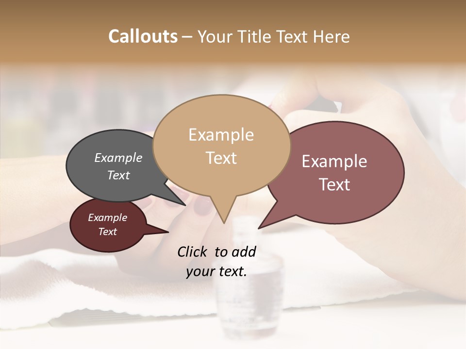 Manicure Applying People PowerPoint Template