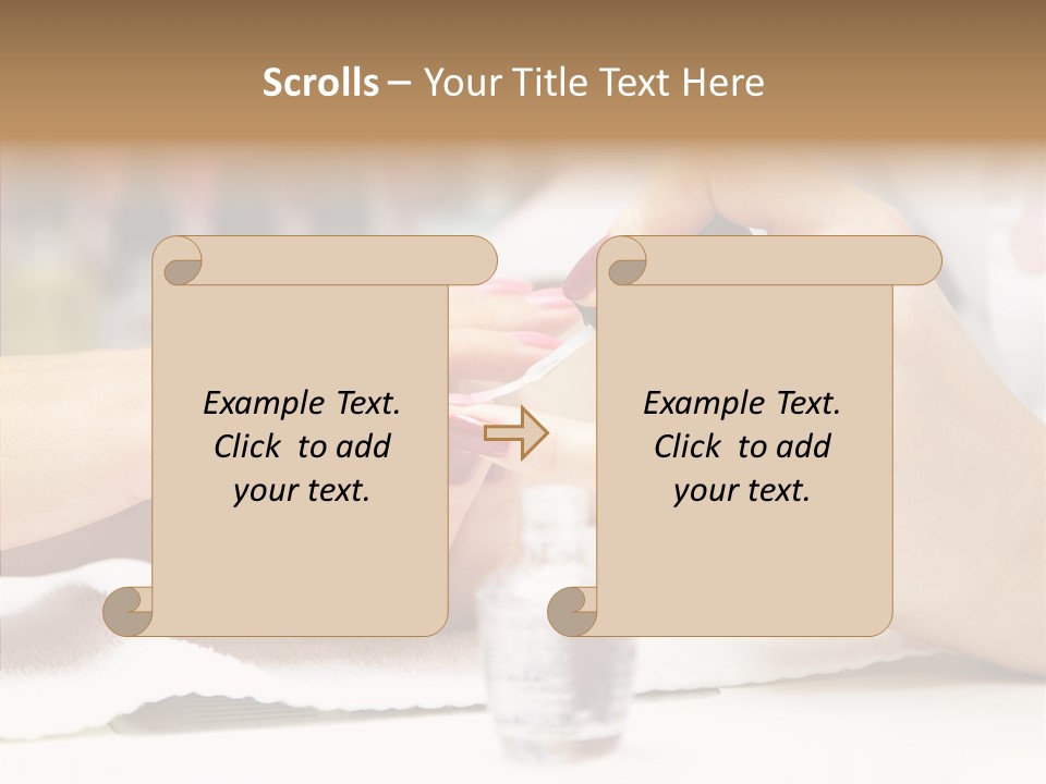 Manicure Applying People PowerPoint Template