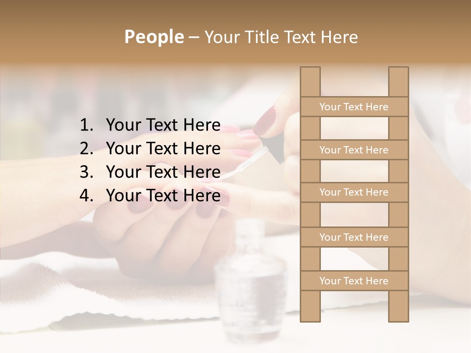 Manicure Applying People PowerPoint Template