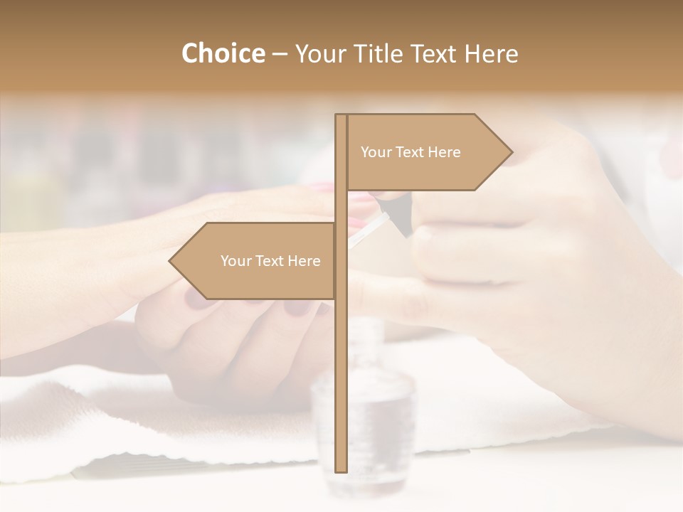 Manicure Applying People PowerPoint Template