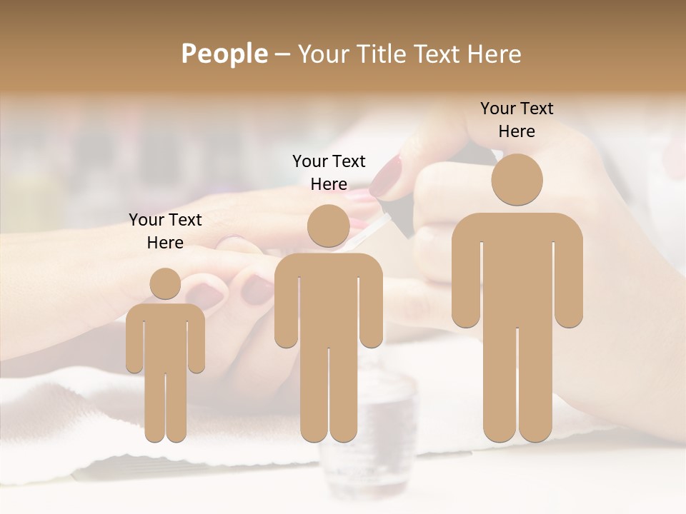 Manicure Applying People PowerPoint Template