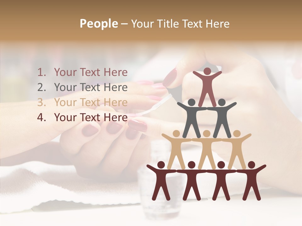 Manicure Applying People PowerPoint Template