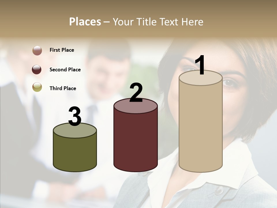 Colleague Fashion Smiling PowerPoint Template