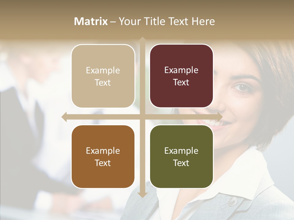 Colleague Fashion Smiling PowerPoint Template