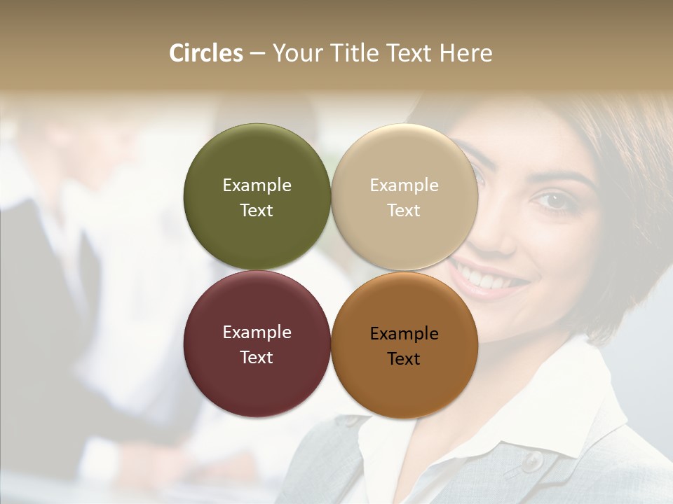 Colleague Fashion Smiling PowerPoint Template